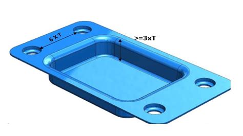 sheet metal emboss design guidelines|emboss distance to form.